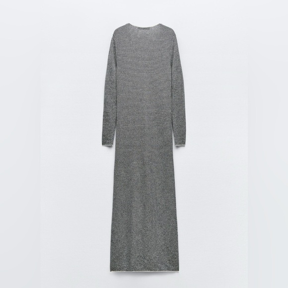 NWT ZARA LONG STRIPED KNIT DRESS - Picture 6 of 8